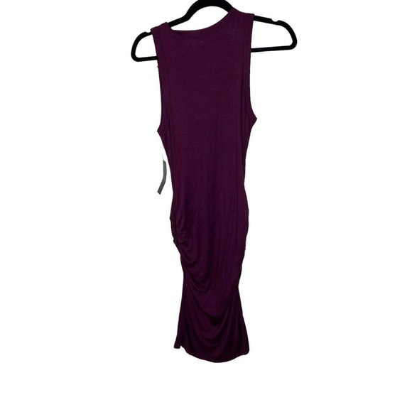 Lulus Dresses & Skirts - NWT Lulu's Womens Burgundy Stretch Ruched Sides V-neck Dress Size Small